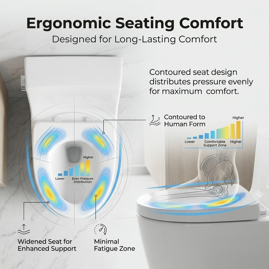 Unari Home One Piece Siphonic Toilet with Soft Close Seat