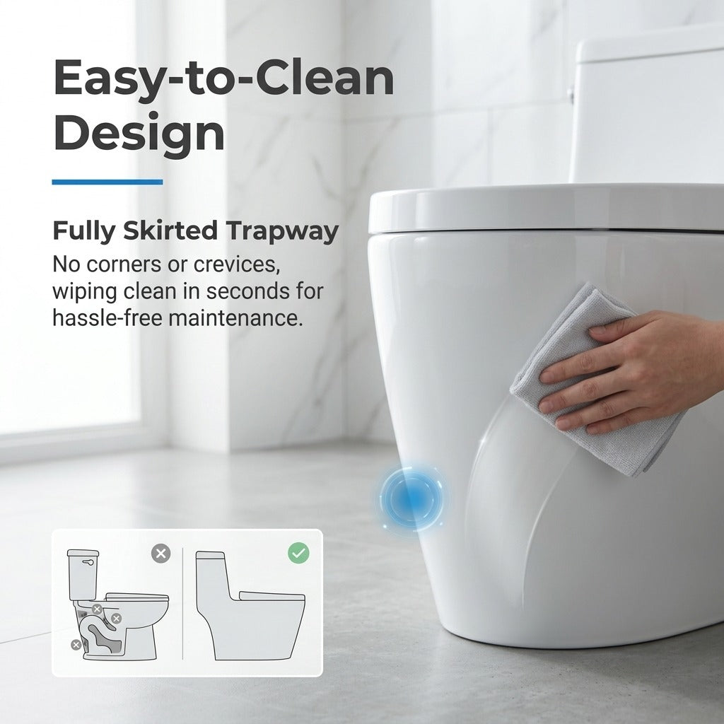 Unari Home One Piece Siphonic Toilet with Soft Close Seat
