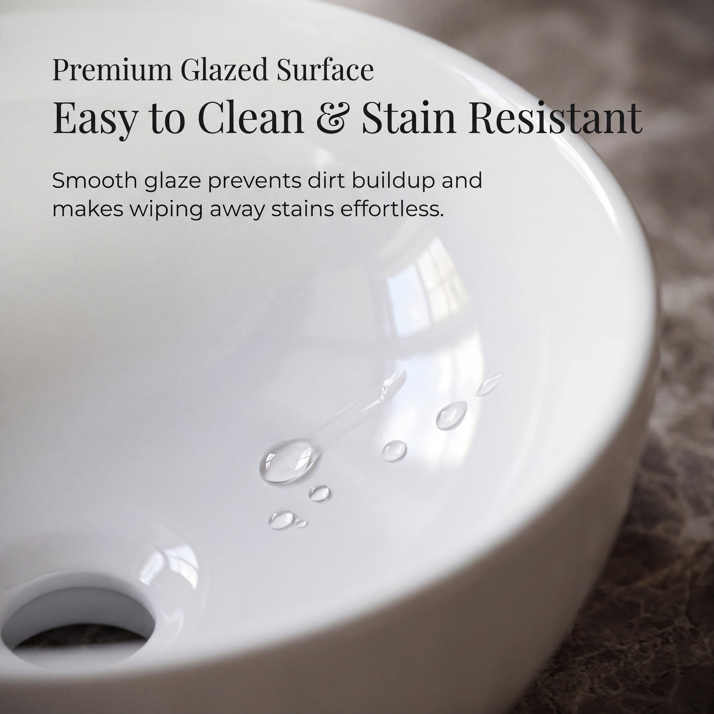 Unari Home Round Ceramic Vessel Basin 40 cm