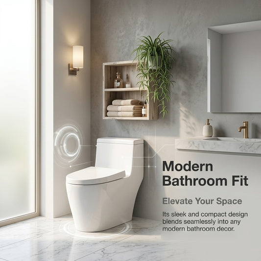 Unari Home One Piece Siphonic Toilet with Soft Close Seat