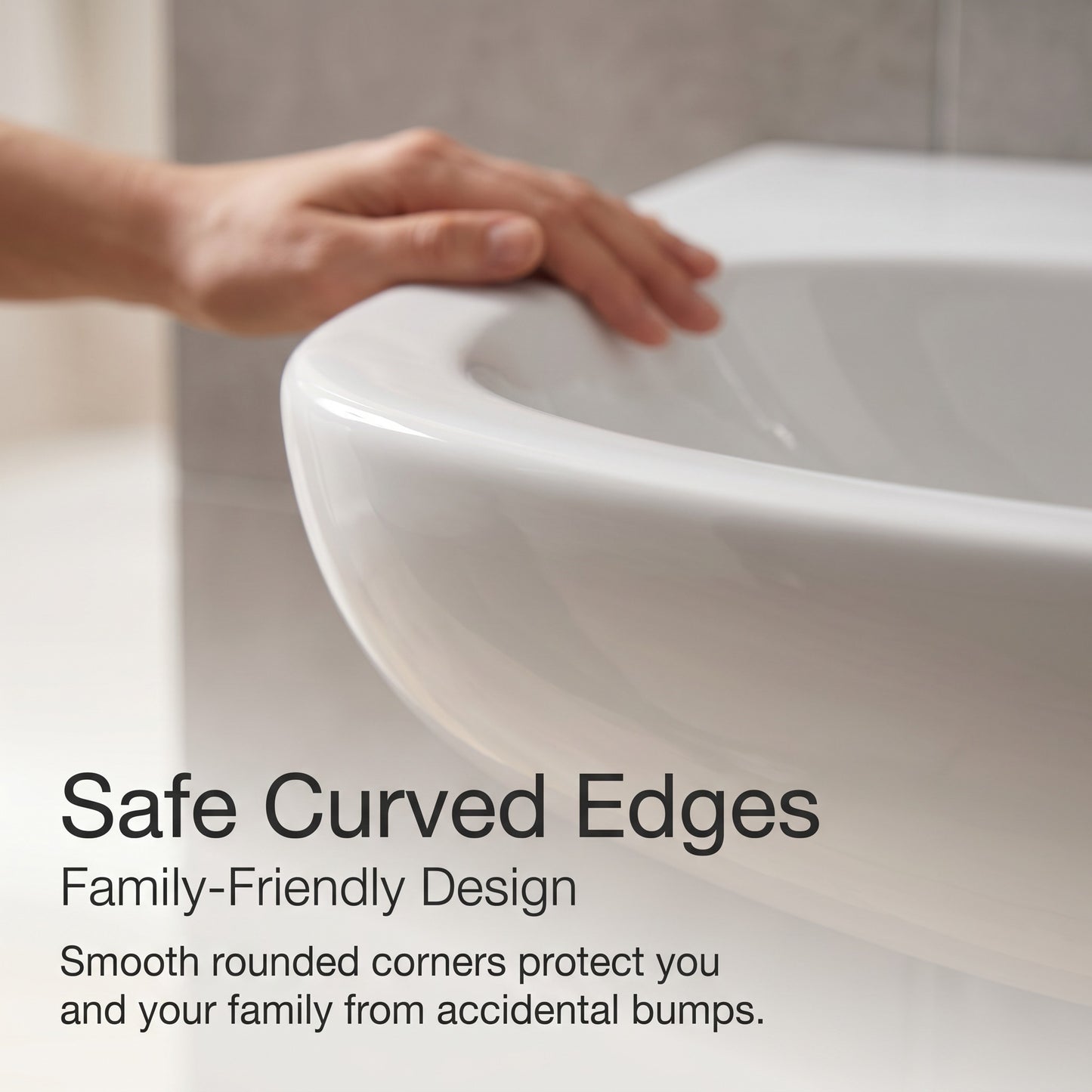 Unari Home Compact Wall-Hung Ceramic Washbasin 50 cm