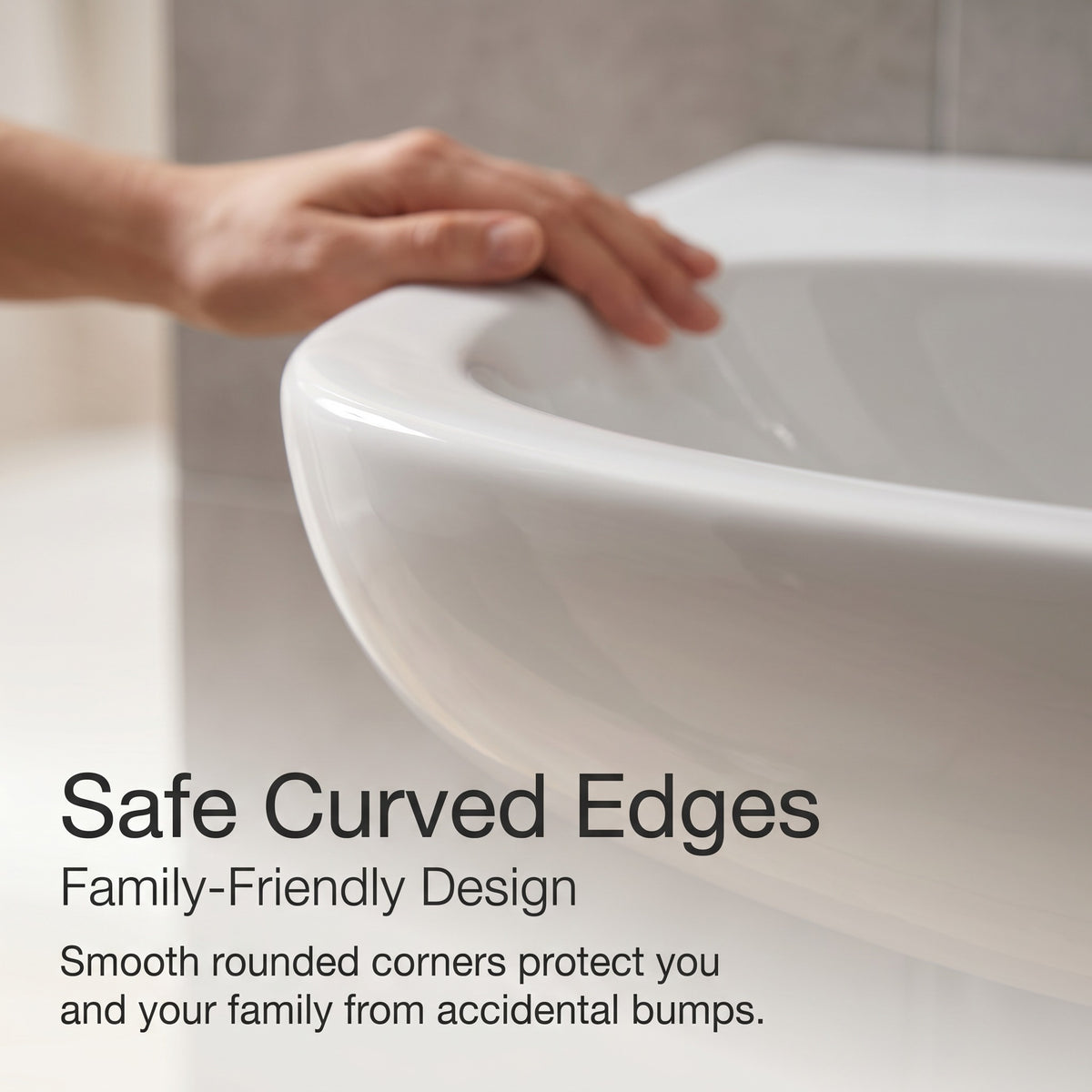 Unari Home Compact Wall-Hung Ceramic Washbasin 50 cm