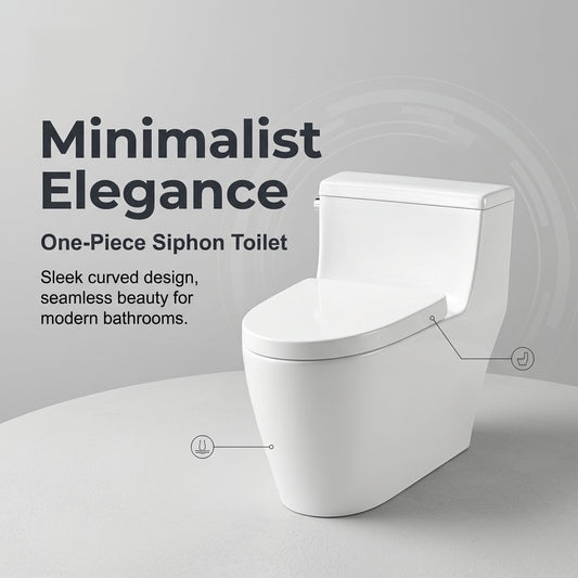 Unari Home One Piece Siphonic Toilet with Soft Close Seat