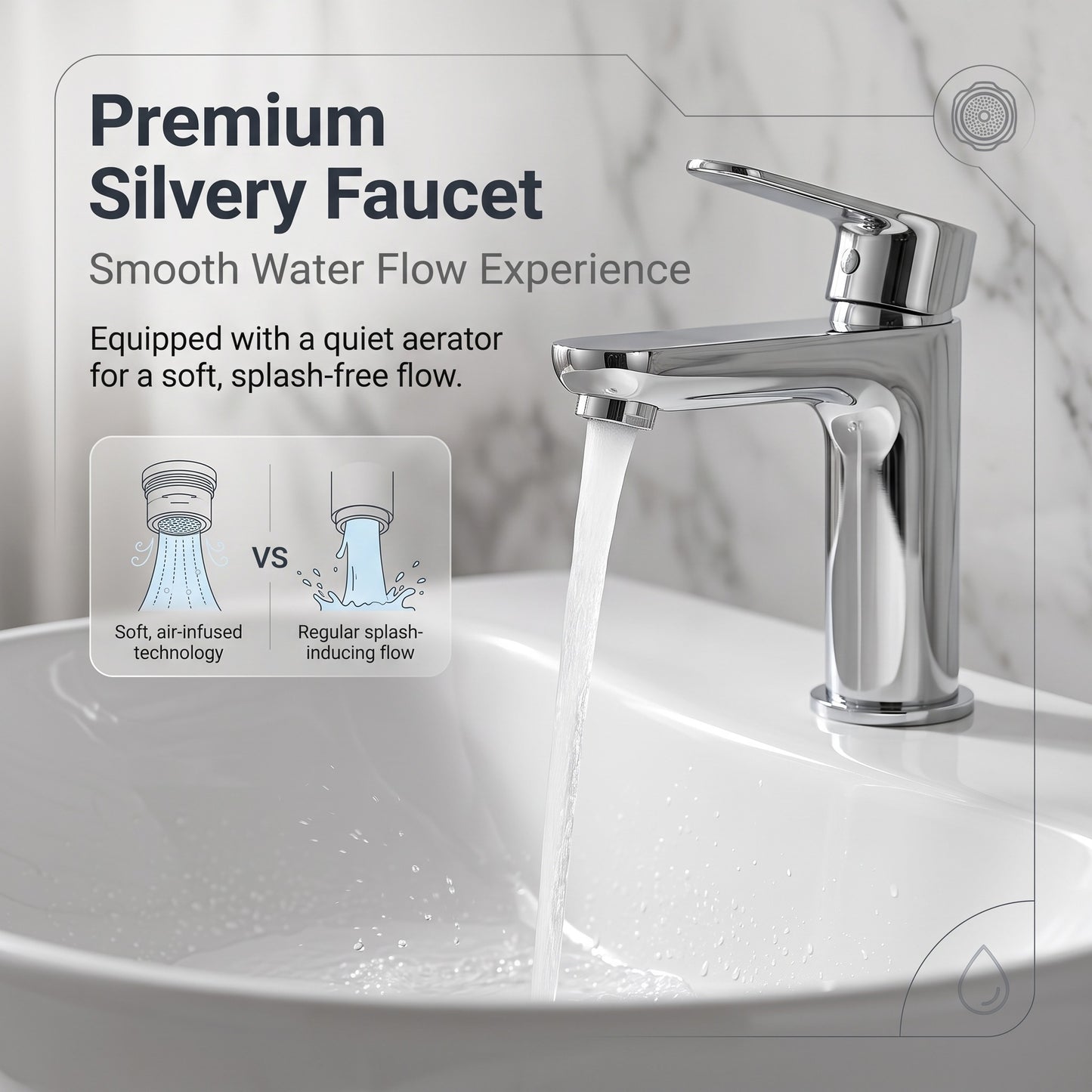 Unari Home Wall-Hung Ceramic Washbasin 55 cm, Embossed Gloss White