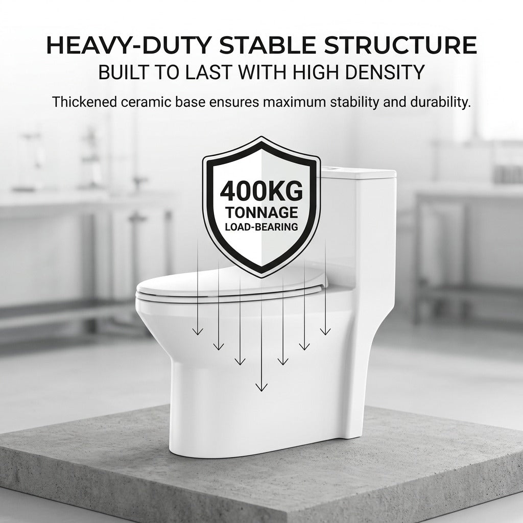 Unari Home Vertical Tank One Piece Siphonic Toilet with Soft Close Seat